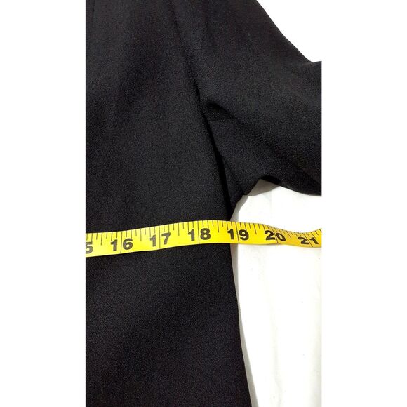 Executive Collection Women's Black 100% Poly 1 Piece Blazer Jacket Size 2 # 6 - Picture 7 of 7